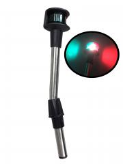 Pactrade Marine Navigation Red Green LED Bi-Color 12'' Plug in Bow Light Angled